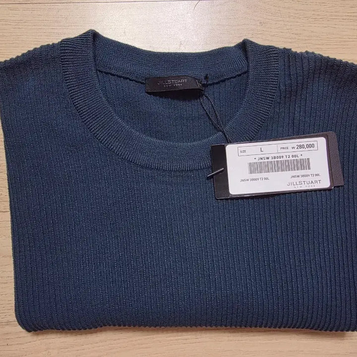 [BUNJANG] JILLSTUART NEW YORK Rib Texture Crewneck Knit L (103-105) / 질스튜어트뉴욕 리브 텍스쳐 크루넥 니트 L 103-105 정가 28만원
