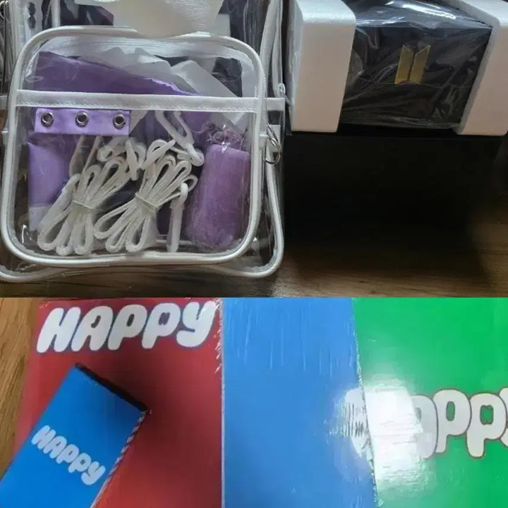 [BUNJANG] BTS Merch Box 6 &amp; 7, HAPPY Album Set Bundle / 방탄소년단 머치박스 오르골 ,가방, 앨범 일괄