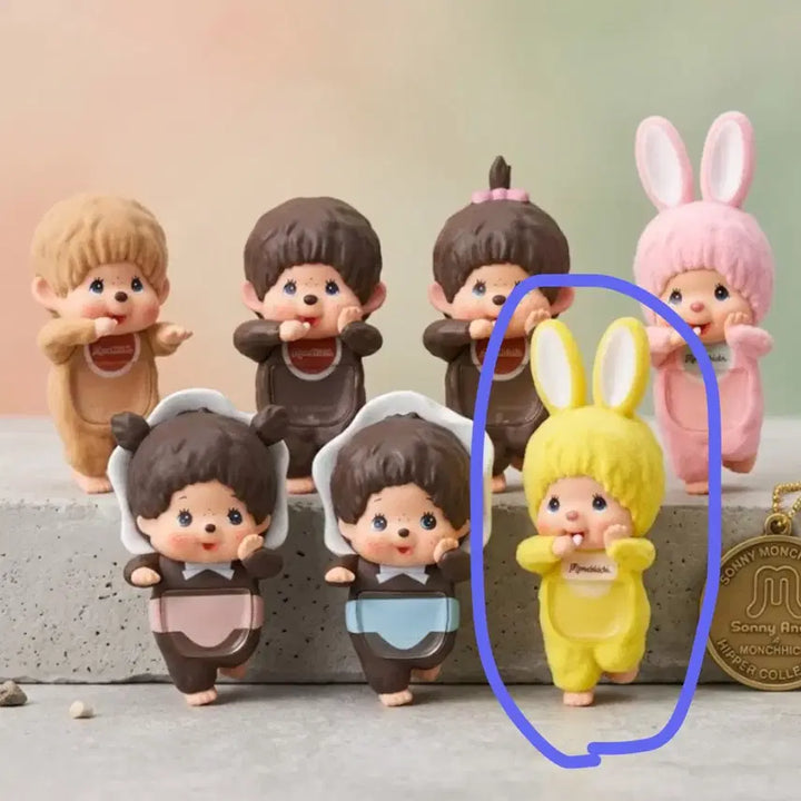[BUNJANG] Sonny Angel x Monchhichi Chimutan Pair (Pink &amp; Yellow) / 소니앤젤 몬치치 히퍼