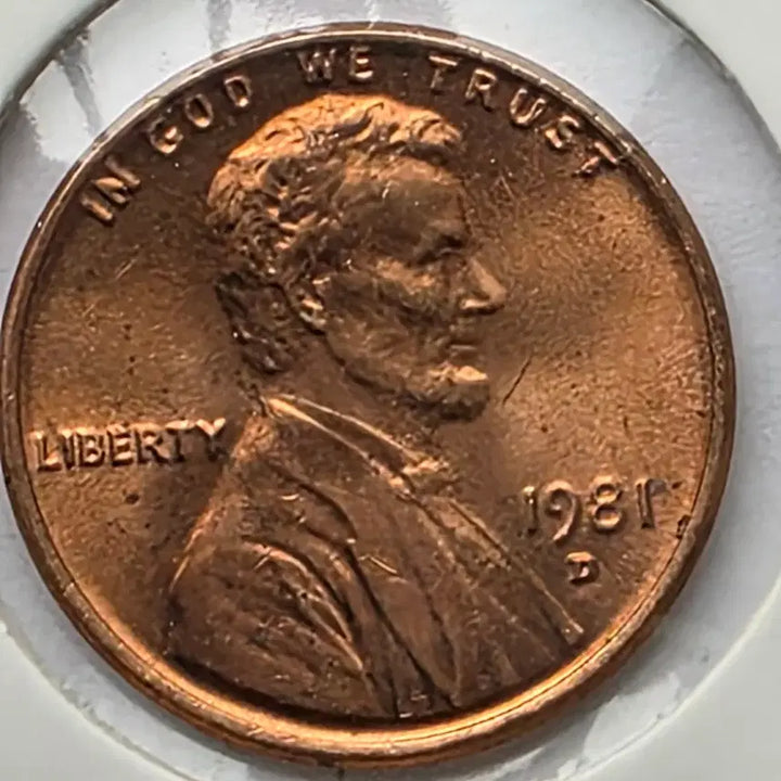[BUNJANG] 1981-D Lincoln Cent (Denver Mint) Uncirculated Penny / 링컨 1센트 1981_D 년도 미사용 덴버 페니