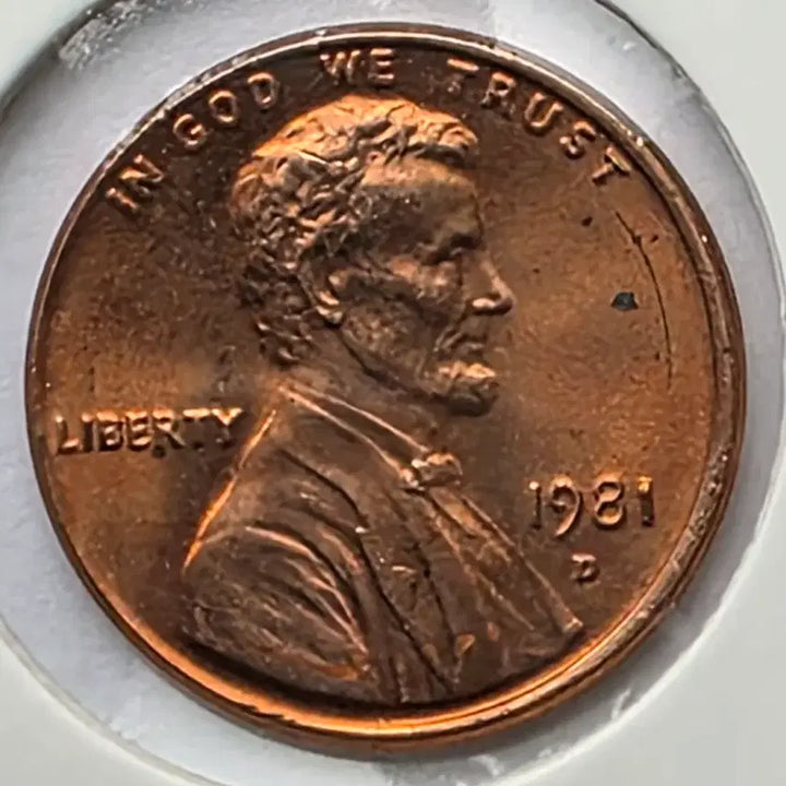 [BUNJANG] 1981-D Lincoln Cent Penny (Uncirculated, Denver Mint) / 링컨 1센트 1981_D 년도 미사용 덴버 페니