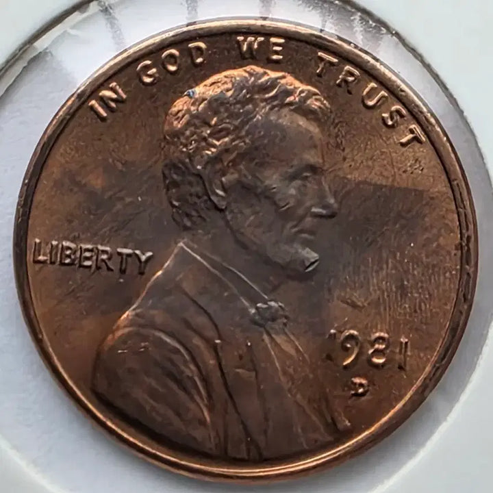 [BUNJANG] 1981-D Lincoln Cent Denver Mint Uncirculated Penny / 링컨 1센트 1981_D 년도 미사용 덴버 페니