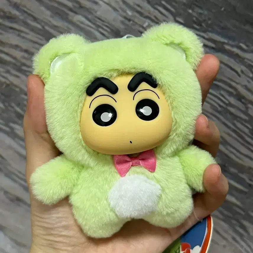 [BUNJANG] Crayon Shin-chan Labubu Animal Pajamas Mini Plush Keychain 10cm / 짱구 라부부 동물 잠옷 미니 인형 키링 10cm