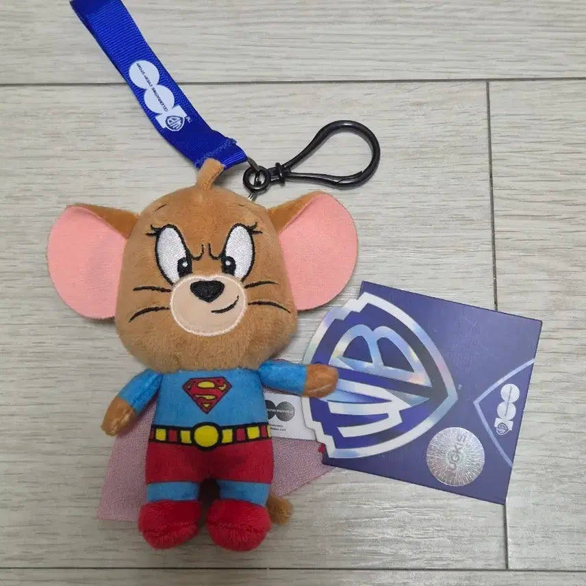 [BUNJANG] Tom and Jerry Superman Keyring Doll / 새상품) 톰과 제리 슈퍼맨 키링 인형