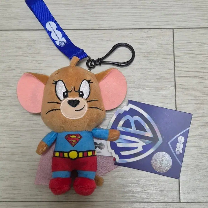 [BUNJANG] Tom and Jerry Superman Keyring Doll / 새상품) 톰과 제리 슈퍼맨 키링 인형