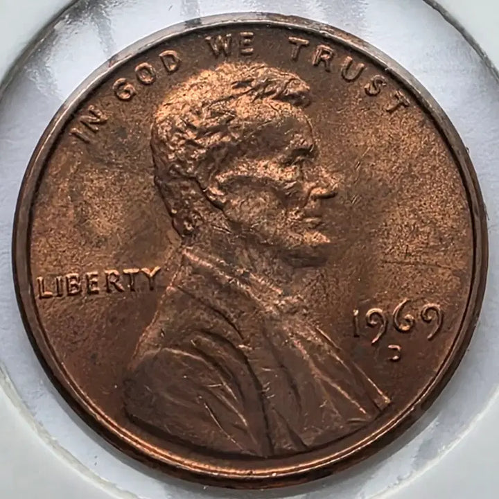 [BUNJANG] 1969-D Lincoln Cent Uncirculated Denver Penny / 링컨 1센트 1969_D 년도 미사용 덴버 페니