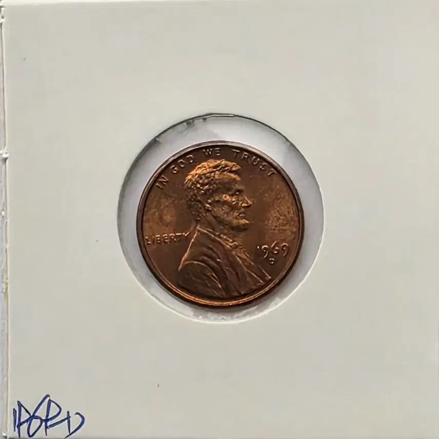 [BUNJANG] 1969-D Lincoln Cent Uncirculated Denver Penny / 링컨 1센트 1969_D 년도 미사용 덴버 페니