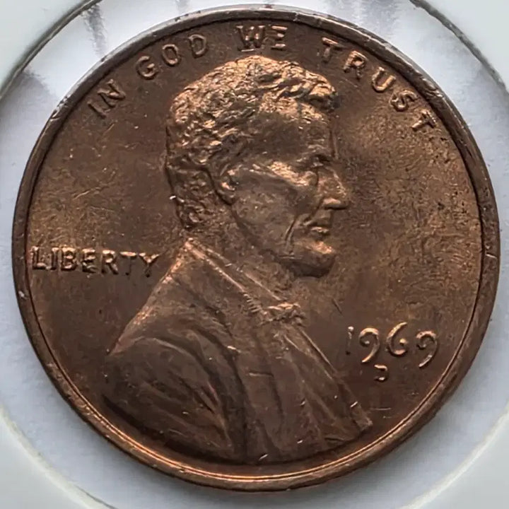 [BUNJANG] 1969-D Lincoln Cent Denver Mint Uncirculated Penny / 링컨 1센트 1969_D 년도 미사용 덴버 페니