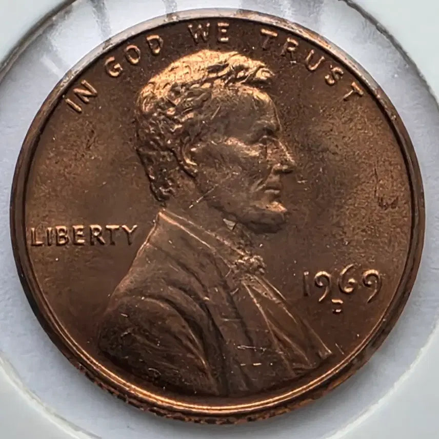 [BUNJANG] 1969-D Lincoln Cent Uncirculated Denver Penny / 링컨 1센트 1969_D 년도 미사용 덴버 페니