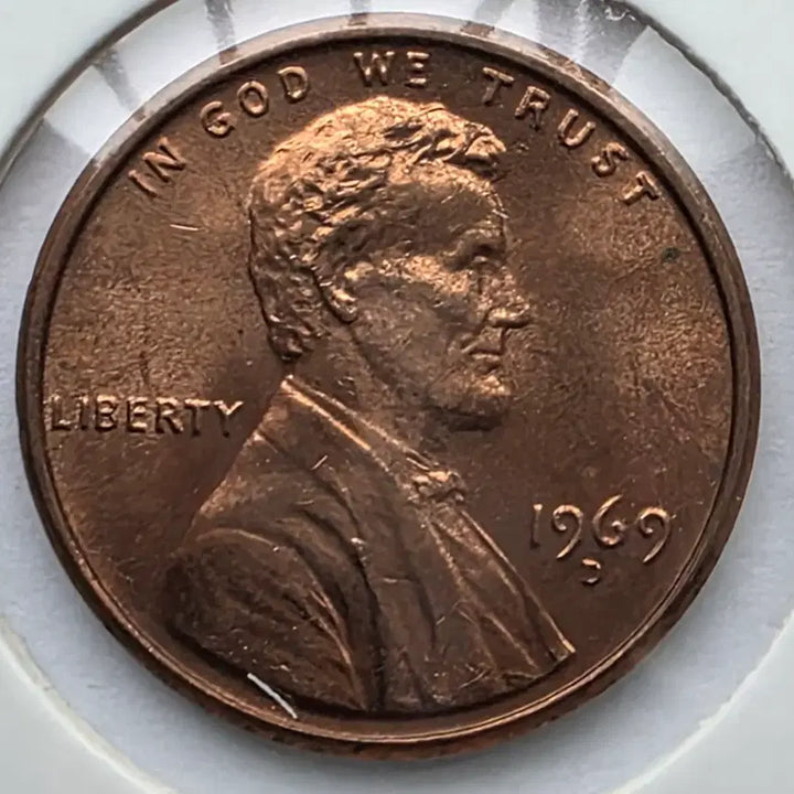 [BUNJANG] 1969-D Lincoln Cent Uncirculated Denver Penny / 링컨 1센트 1969_D 년도 미사용 덴버 페니