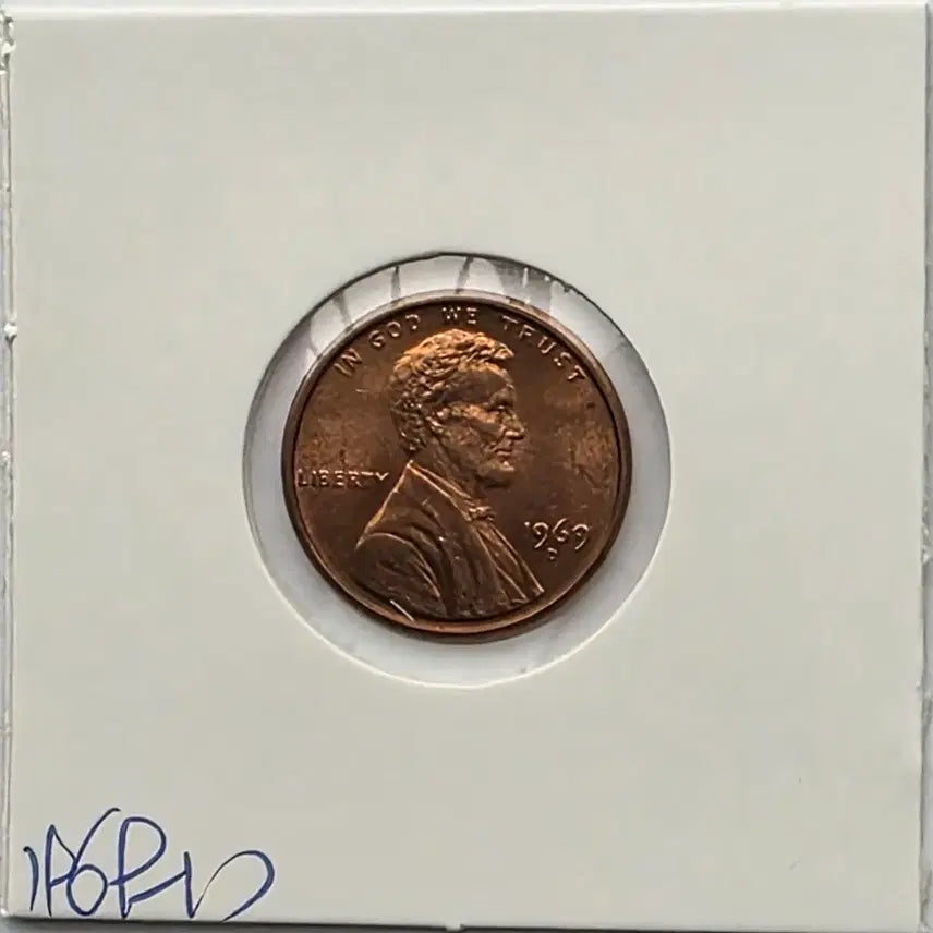 [BUNJANG] 1969-D Lincoln Cent Uncirculated Denver Penny / 링컨 1센트 1969_D 년도 미사용 덴버 페니