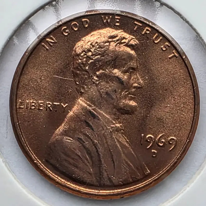 [BUNJANG] 1969-D Lincoln Cent Uncirculated Denver Penny / 링컨 1센트 1969_D 년도 미사용 덴버 페니