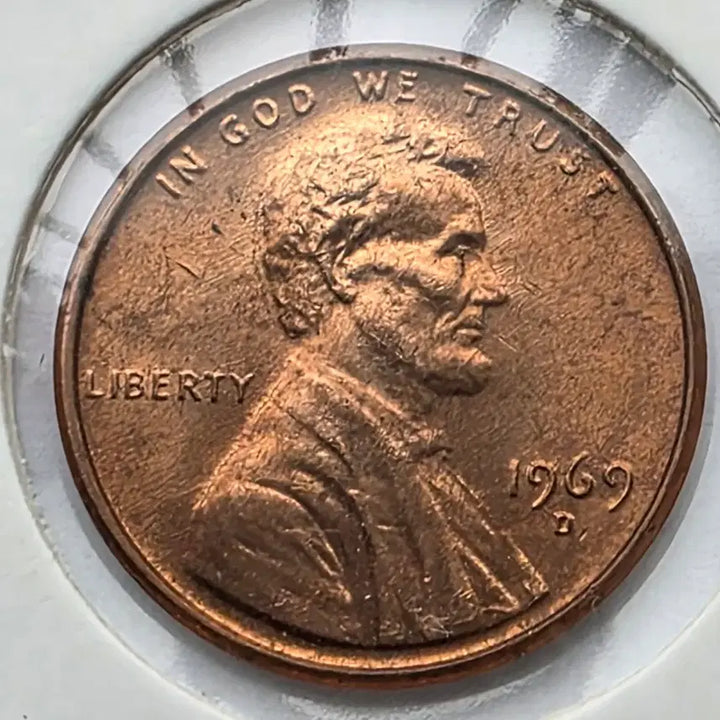 [BUNJANG] 1969-D Lincoln Cent Uncirculated Denver Penny / 링컨 1센트 1969_D 년도 미사용 덴버 페니