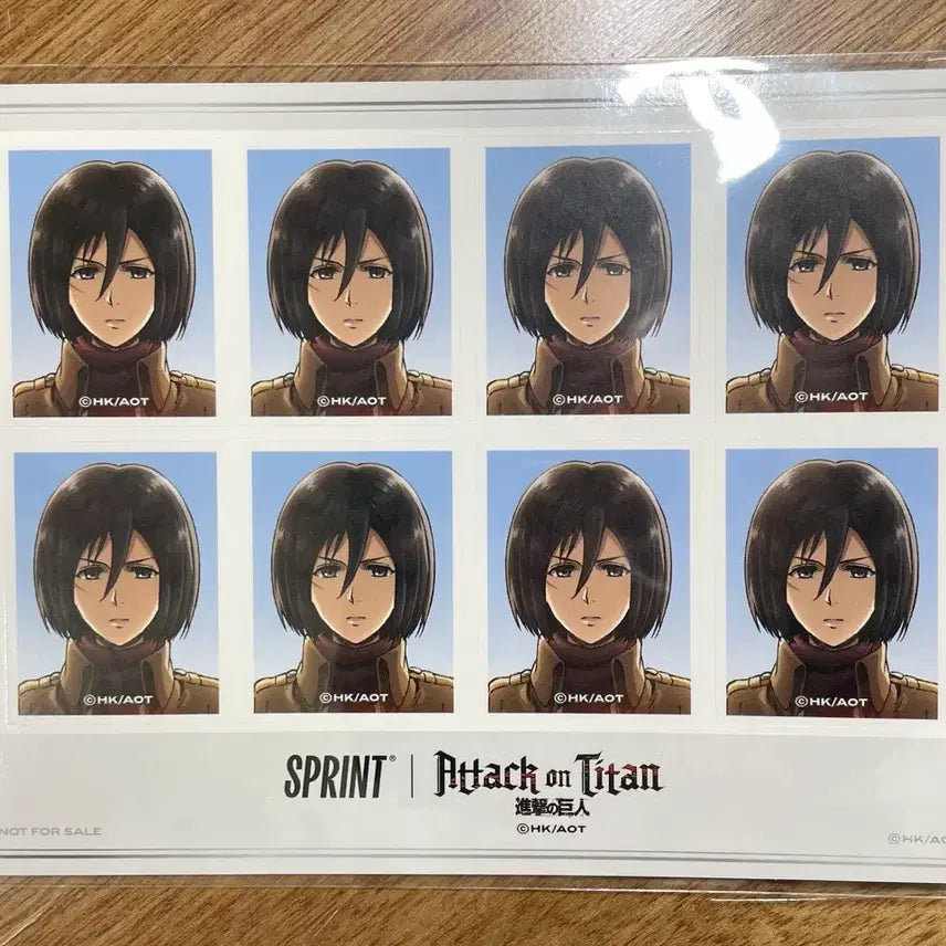 [BUNJANG] Attack on Titan Mikasa Ackerman Sprint ID Photo (Sealed) / (미개봉) GS25 스프린트 증명사진 /미카사/진격의 거인/ 진격거