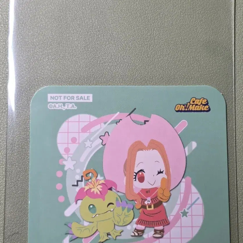 [BUNJANG] Digimon Adventure Omakes Cafe 1st Edition Minna &amp; Falmon Coaster / 디지몬어드벤처 디지몬 오마케 카페 1차특전 코스터 이미나 팔몬 판매 양도