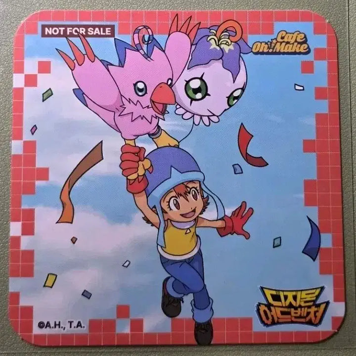 [BUNJANG] Digimon Adventure Digimon Omake Cafe 2nd Special Prize Coaster Sora &amp; Piyomon / 디지몬어드벤처 디지몬 오마케 카페 2차특전 코스터 소라 피요몬 판매 양도