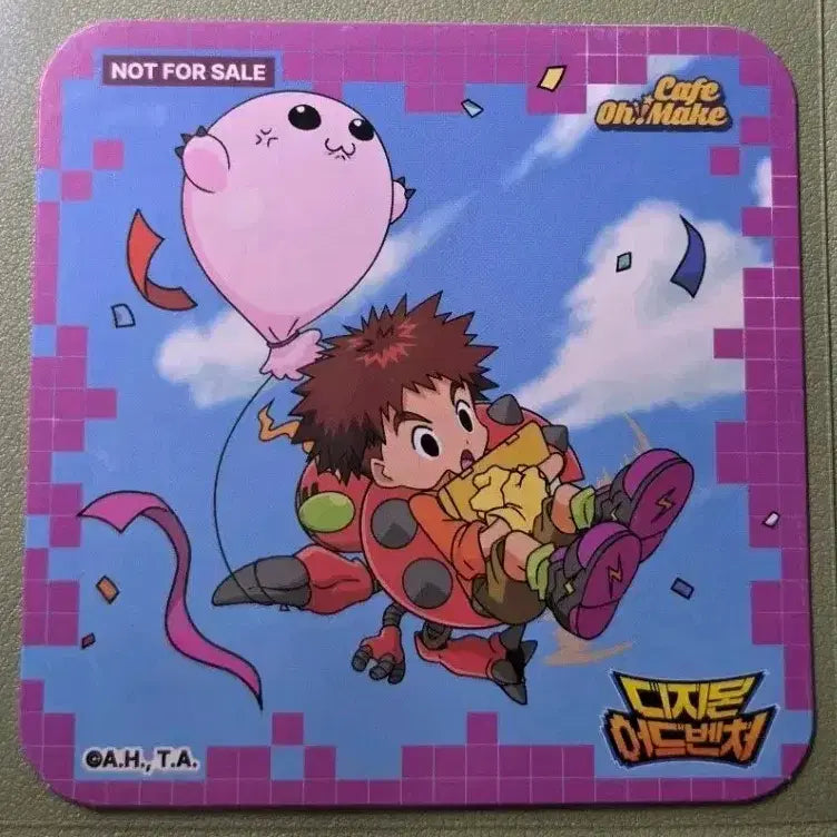 [BUNJANG] Digimon Adventure Omakes Cafe 2nd Special Coaster - Hansol &amp; Tentomon / 디지몬어드벤처 디지몬 오마케 카페 2차특전 코스터 한솔 텐타몬 판매 양도