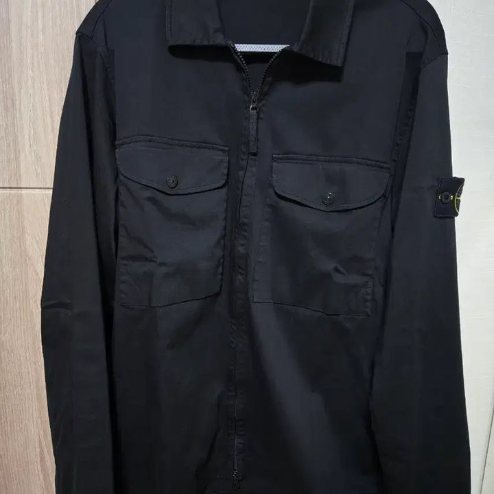 [BUNJANG] Stone Island Cotton Overshirt Black L / [24SS / L] 스톤아일랜드 코튼 오버셔츠