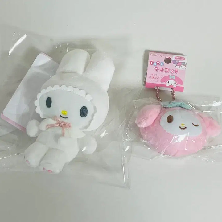 [BUNJANG] Sanrio My Melody 50th Anniversary Snow White Mascot Doll Set / 산리오 마이멜로디 50주년 스노우 화이트 마스코트 인형 세트 정품