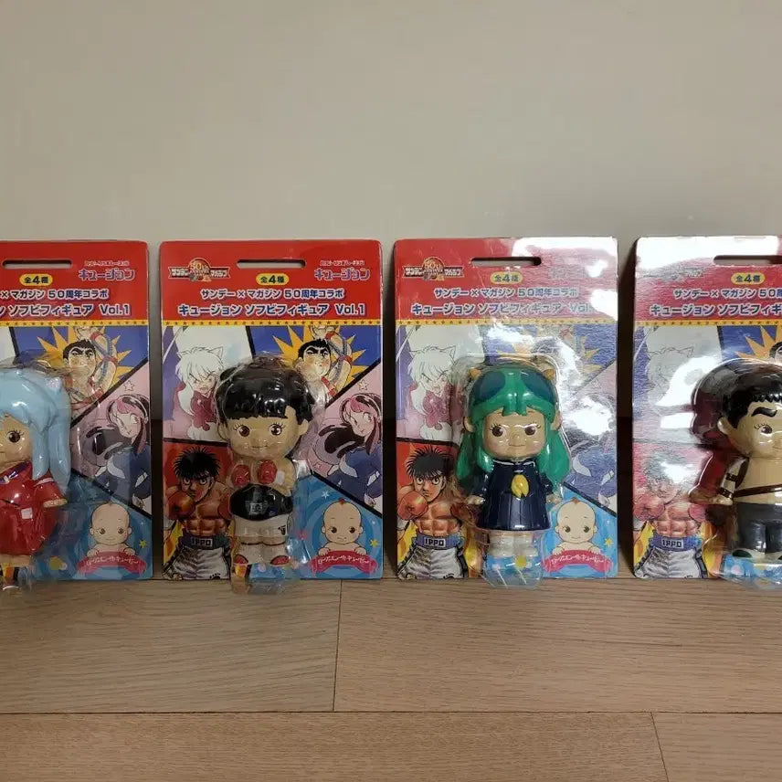 [BUNJANG] Sunday Magazine 50th Anniversary Classic Sofubi Figure QZON Qpie Vol. 1 Set of 4 / 선데이 매거진 50주년 고전 소프비 피규어 큐죤 큐피 vol1 4종 세트