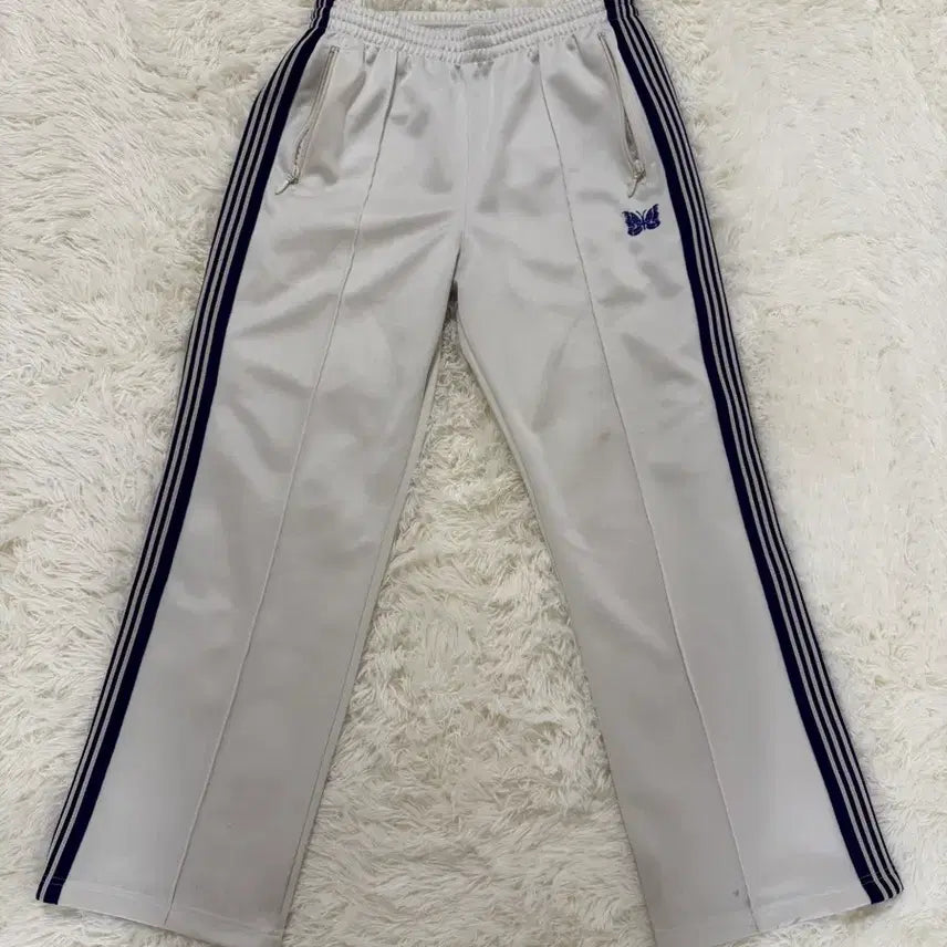 [BUNJANG] Needles Straight Track Pants Poly Smooth Ice White M / 니들스 스트레이트 트랙 팬츠 폴리 스무스 아이스 화이트 M