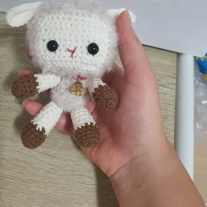 [BUNJANG] Handmade Crochet Baby Sheep Animal Doll / 핸드메이드 뜨개질 코바늘 아기양 동물 인형
