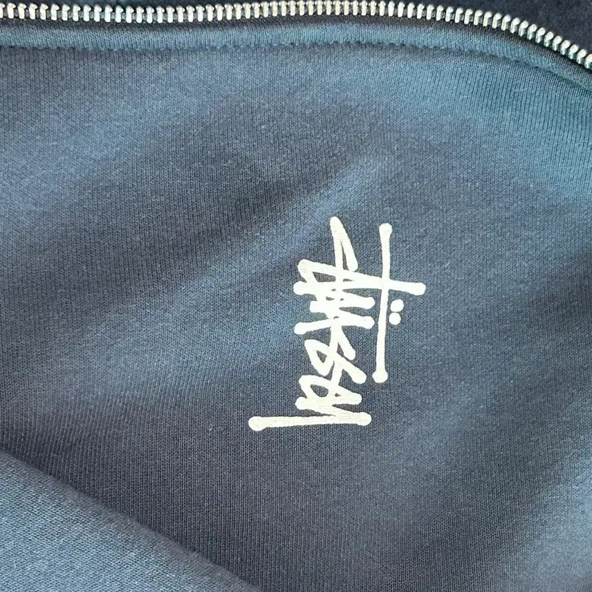 [BUNJANG] Stussy Basic Stussy Zip-Up Hoodie Navy / 스투시 베이직 스투시 후드 집업 네이비 (일반게쟈 15)
