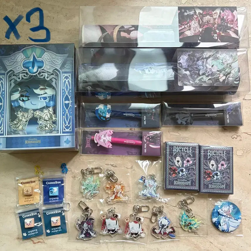 [BUNJANG] Cookierun Kingdom Keyring Album Bicycle Pen / 쿠키런킹덤 키링 앨범 바이시클 펜
