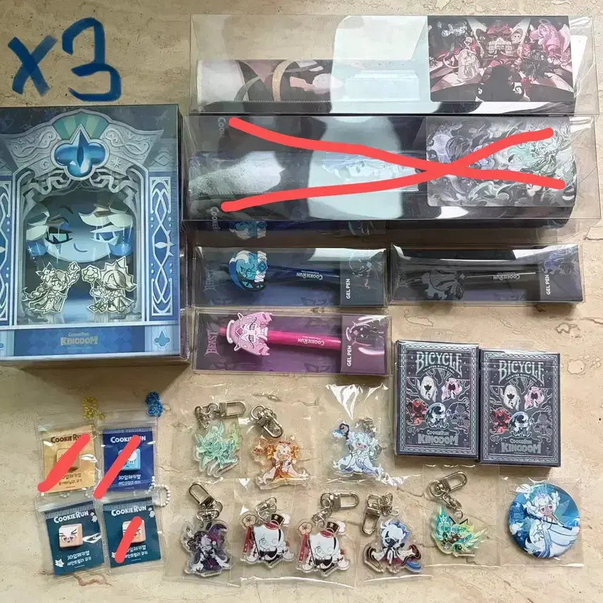 [BUNJANG] Cookierun Kingdom Keyring Album Bicycle Pen / 쿠키런킹덤 키링 앨범 바이시클 펜