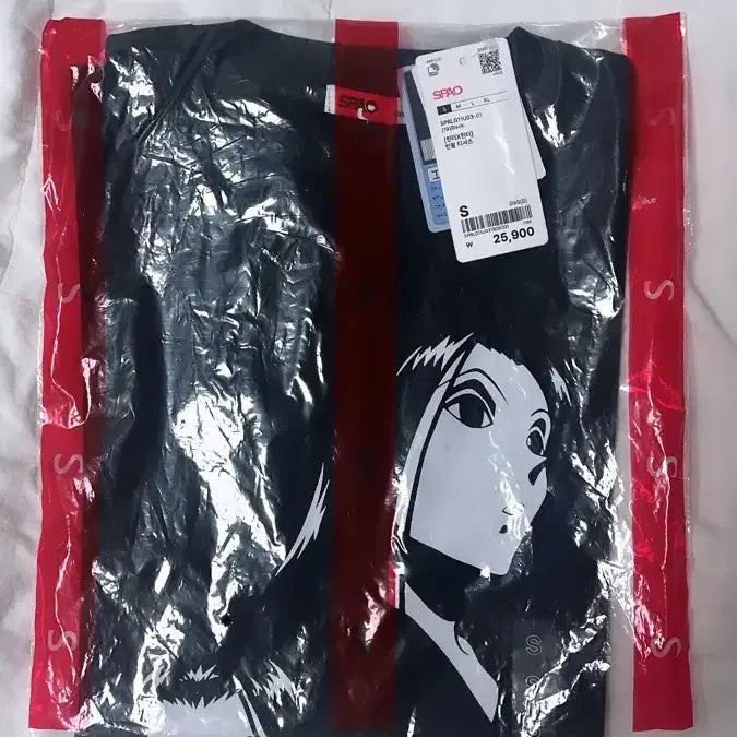 [BUNJANG] Hunter x Hunter x SPAO Collab Illumi Short Sleeve T-Shirt Black S / 헌터헌터 스파오 콜라보 이르미 반팔티 블랙 S 미개봉 새상품