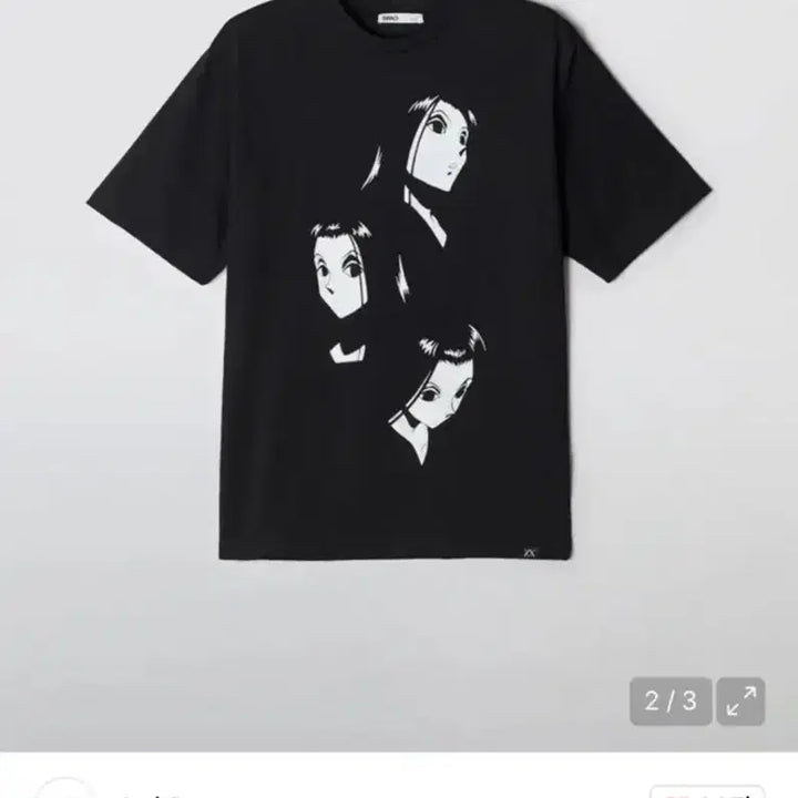 [BUNJANG] Hunter x Hunter x SPAO Collab Illumi Short Sleeve T-Shirt Black S / 헌터헌터 스파오 콜라보 이르미 반팔티 블랙 S 미개봉 새상품