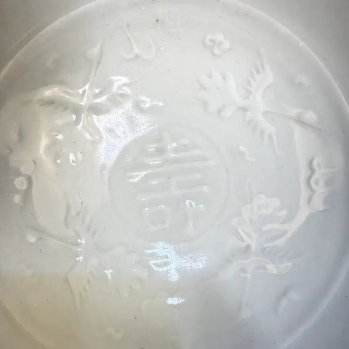[BUNJANG] Yingqing Celadon Porcelain Longevity Motif Large Bowl / 영청백자 장수도문 대완