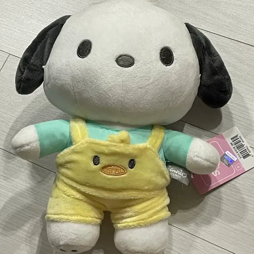 [BUNJANG] Pochacco Overalls Medium Plush Doll / 포챠코 멜빵 중형 인형