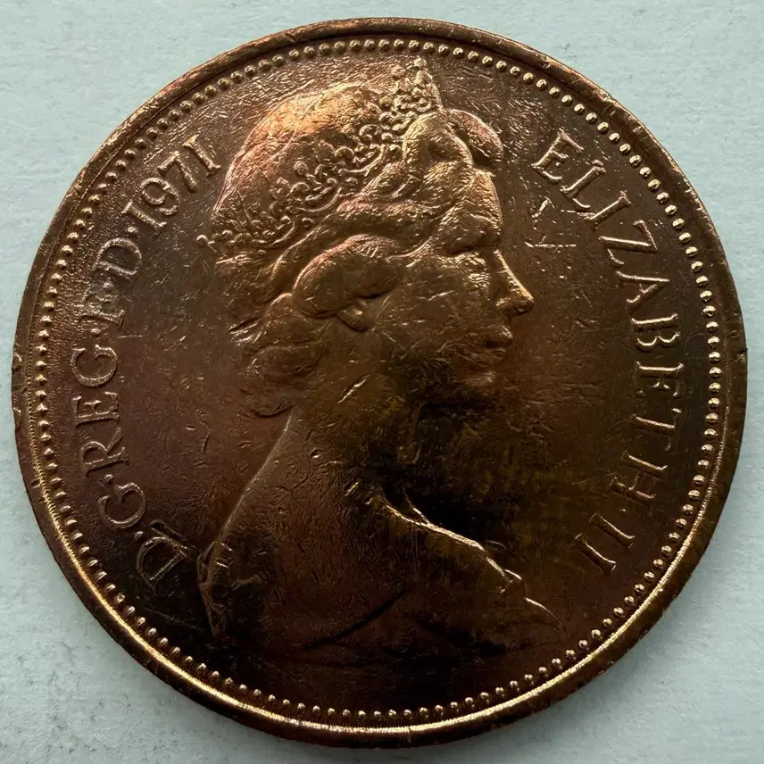 [BUNJANG] 1971 United Kingdom New Pence Coin / 1971년 영국 뉴2펜스 동전 S3447