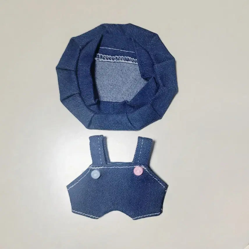 [BUNJANG] 10cm Doll Clothes Blue Denim Overalls Set / 10cm 인형옷 청데님 멜빵 세트 팝니다.