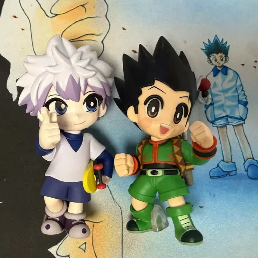 [BUNJANG] Hunter x Hunter Killua &amp; Gon Monotune Figure Bundle Set / (일괄 급처) 헌터헌터 키르아 곤 모노툰