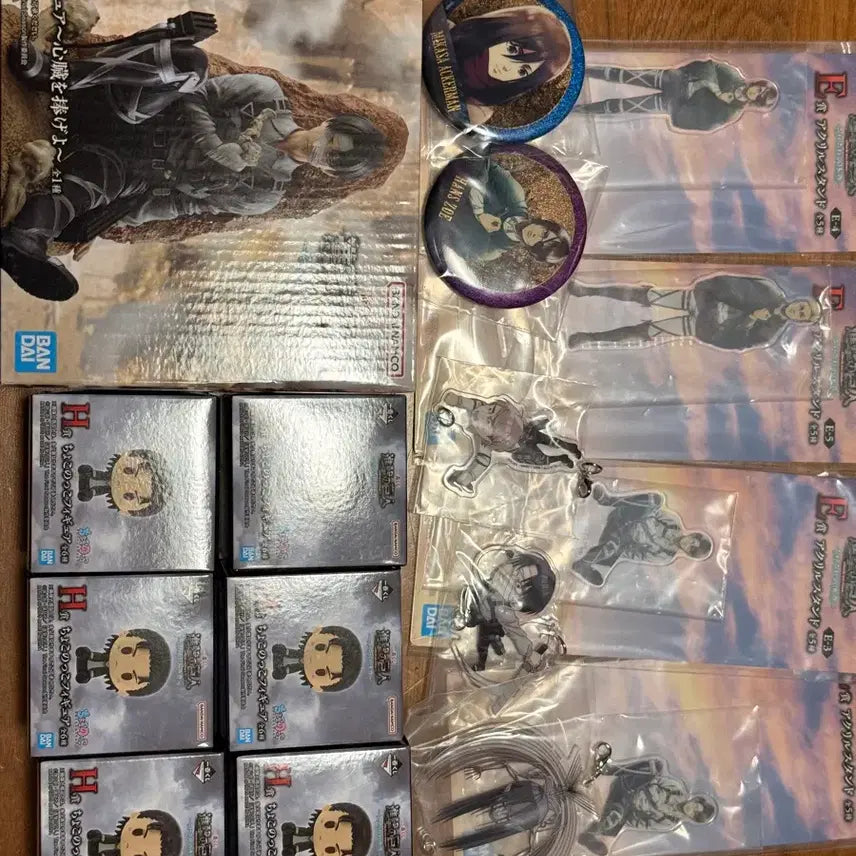 [BUNJANG] Attack on Titan Levi Figure (C-Prize) Bundle with Choco-Noko 6 Types / 미개봉 리바이 c상+초코노코 6종 하위상 일괄