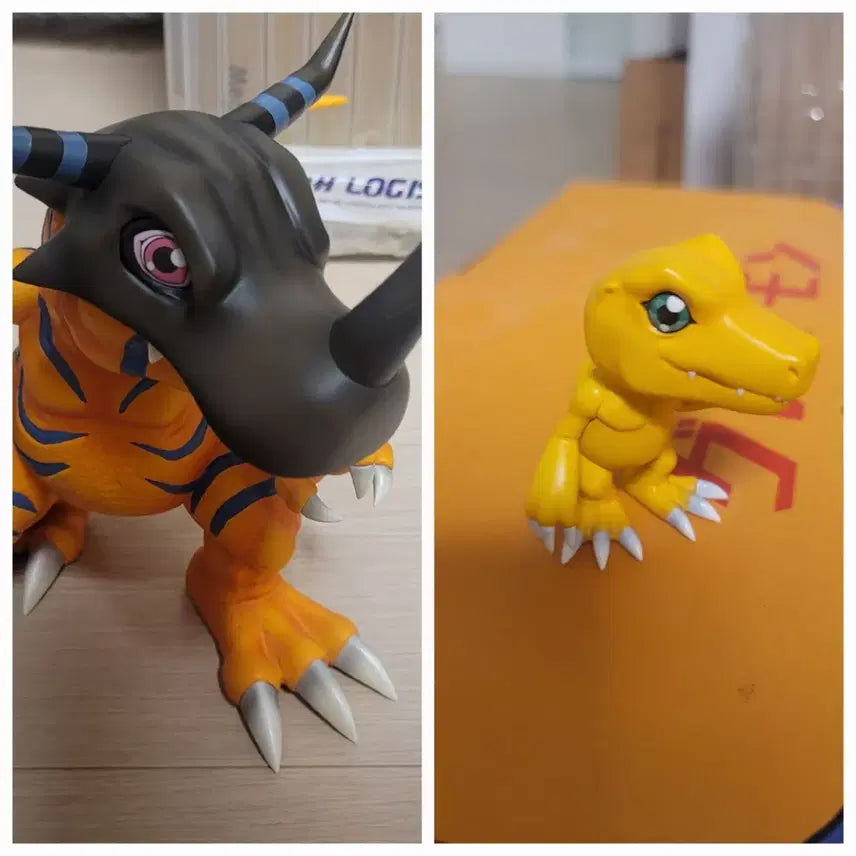 [BUNJANG] Digimon Greymon Agumon Tai Kamiya Resin Statue by Miman / 디지몬 레진 miman 그레이몬 아구몬