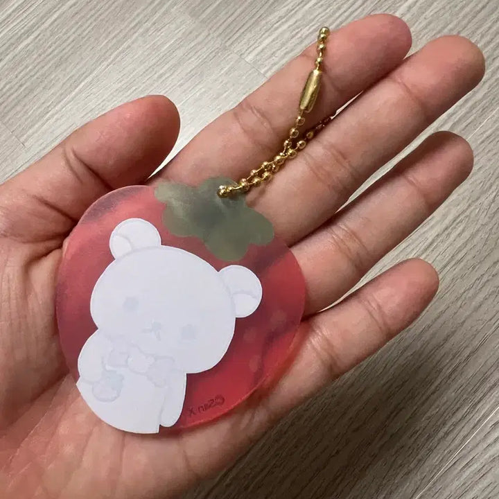 [BUNJANG] San-X Strawberry Rilakkuma Keychain / 산엑스 딸기 리락쿠마 키링