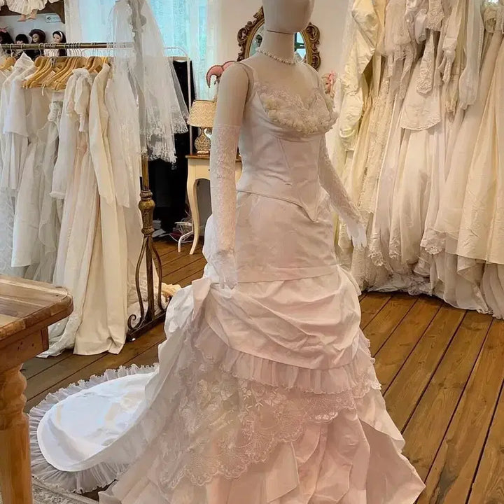 [BUNJANG] 19th Century Design Vintage Wedding Dress / 19세기디자인 빈티지웨딩드레스