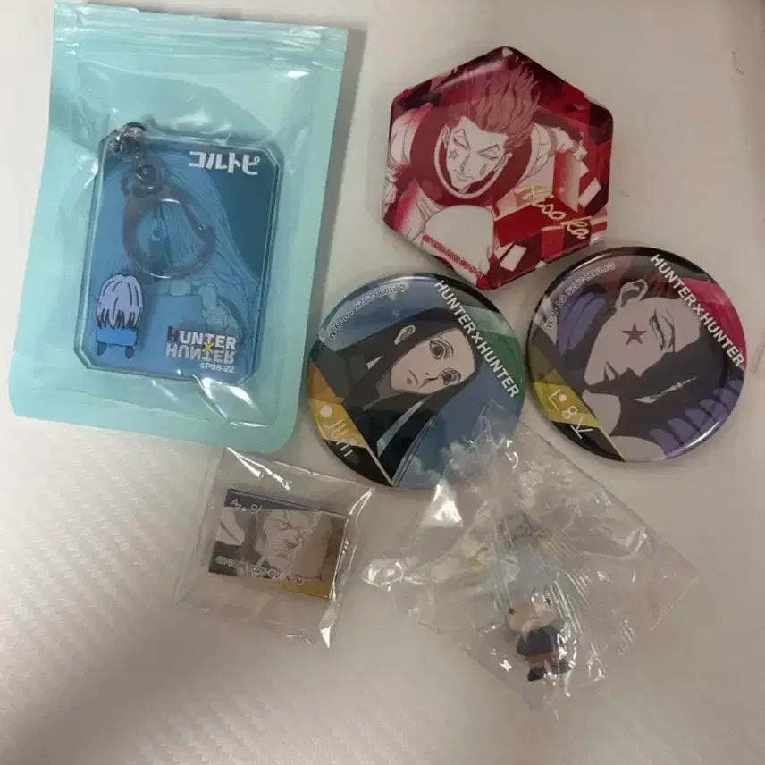 [BUNJANG] Hunter x Hunter Can Badge &amp; Acrylic Keychain Bundle / 헌터헌터 캔뱃지 메지루시 아크릴 키링 일괄