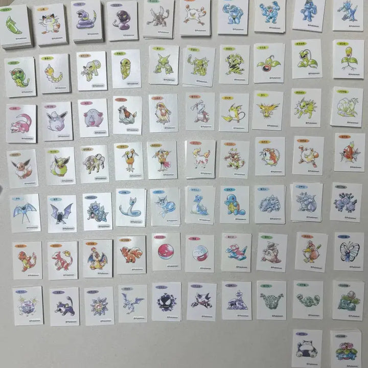 [BUNJANG] Pokemon 30th Anniversary Art Seal Bundle Set (72 Types) / 포켓몬 띠부씰 30주년 아트씰 79종