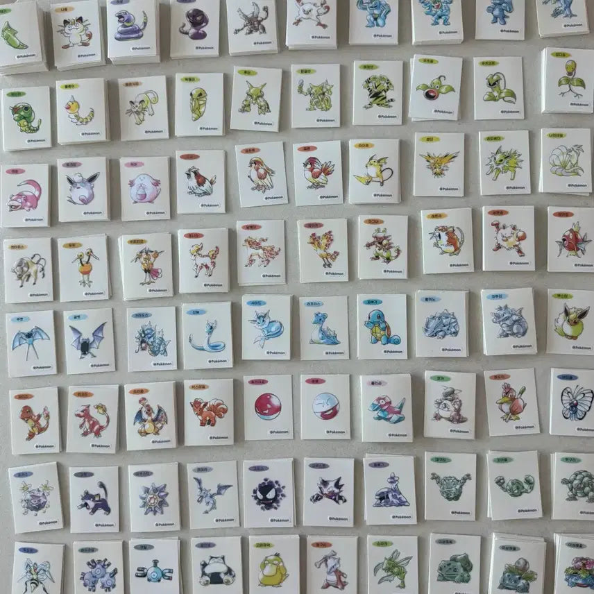 [BUNJANG] Pokemon 30th Anniversary Art Seal Bundle Set (72 Types) / 포켓몬 띠부씰 30주년 아트씰 79종