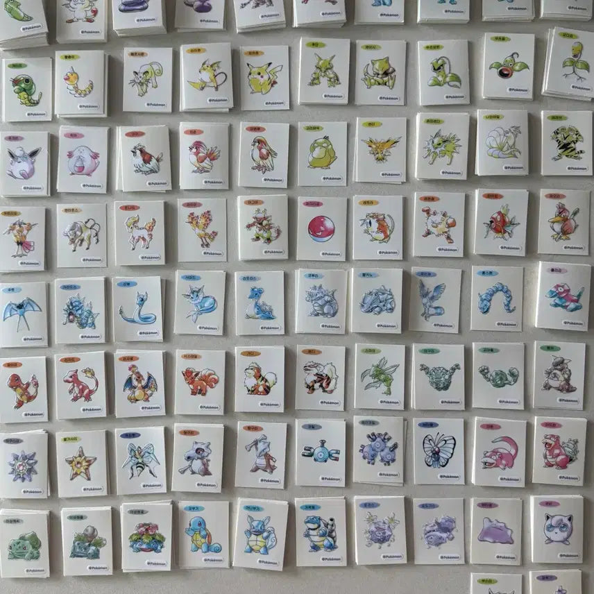[BUNJANG] Pokemon 30th Anniversary Art Seal Bundle Set (72 Types) / 포켓몬 띠부씰 30주년 아트씰 79종