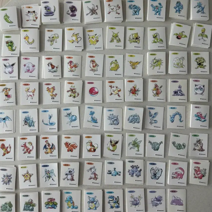 [BUNJANG] Pokemon 30th Anniversary Art Seal Bundle Set (72 Types) / 포켓몬 띠부씰 30주년 아트씰 79종