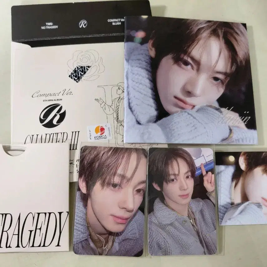 [BUNJANG] TWS Han Jin No Tragedy Compact ver. Blush Full Set / 투어스 한진  no tragedy 컴팩트반 blush 풀셋