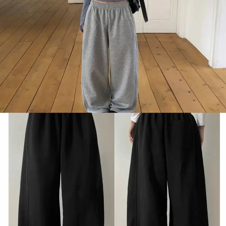 [BUNJANG] Anymore Training Pants Grey/Black Bundle Set (New) / 애니원모어 트레이닝 팬츠 그레이/블랙 일괄 (새상품)