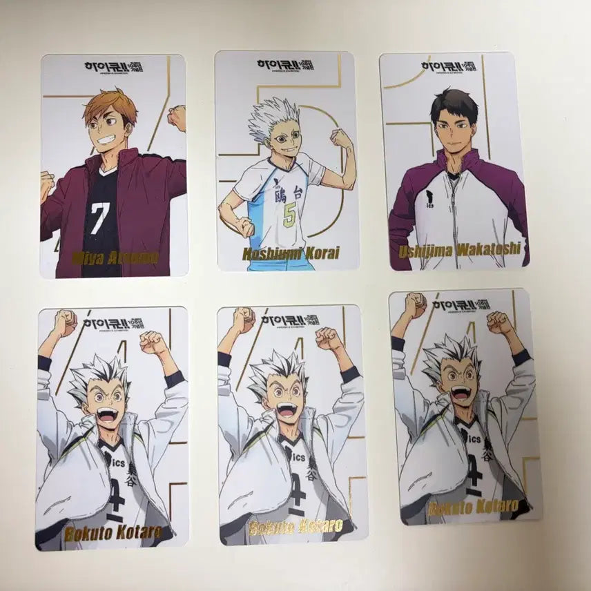 [BUNJANG] Haikyuu!! 10th Anniversary Exhibition Trading Cards Miy Miy, Ushijima, Bokuto / 하이큐 한국 10주년기념전 트레카 트레이딩카드 미야 우시지마 보쿠토