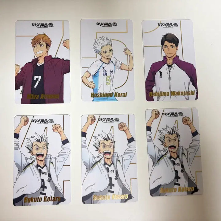 [BUNJANG] Haikyuu!! 10th Anniversary Exhibition Trading Cards Miy Miy, Ushijima, Bokuto / 하이큐 한국 10주년기념전 트레카 트레이딩카드 미야 우시지마 보쿠토