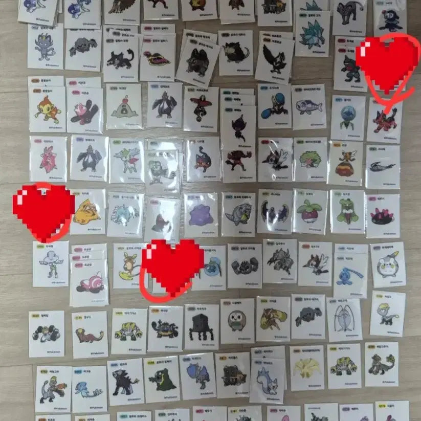 [BUNJANG] Pokemon Tteobuseal Season 4 Duplicate Seals Bundle / 포켓몬 띠부씰 시즌4 잔여씰 일괄 판매.